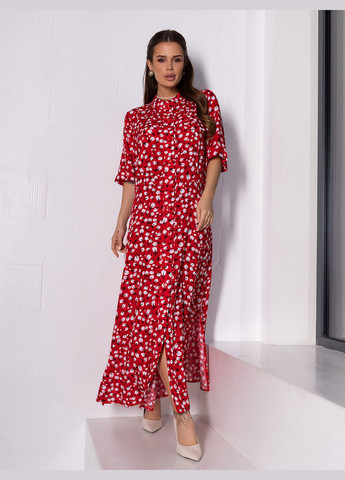 Красное повседневный платья ISSA PLUS с цветочным принтом