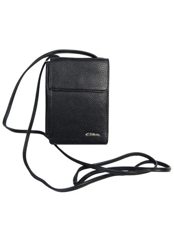 Невелика чоловіча шкіряна сумка через плече Ef061 Чорна Giorgio Ferretti (297643833)