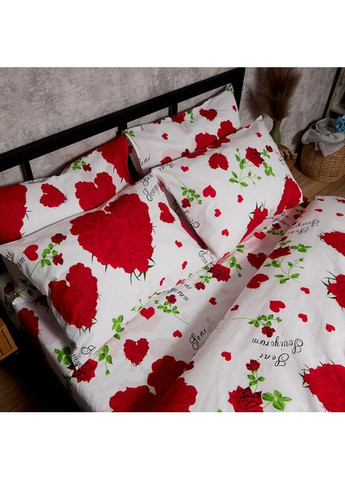 Комплект постільної білизни Бязь Gold Люкс двоспальні 175х210 наволочки 2х50х70 (MS-820009771) Moon&Star Scarlet Romance (356113400)