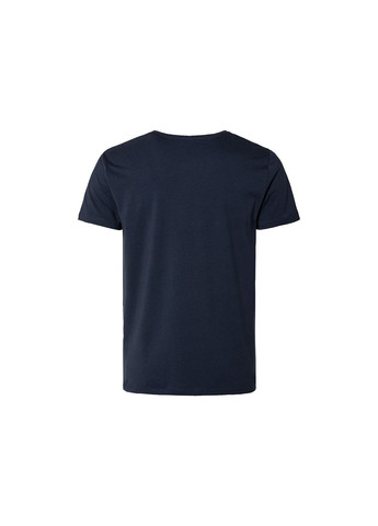 Темно-синяя футболка однотонная хлопковая для мужчины lidl 442828 Livergy
