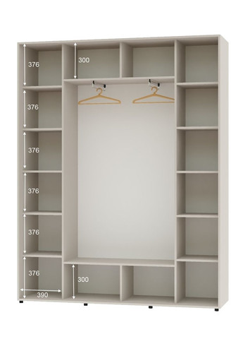 Шафа-купе тридверна 200*45*250 Кашемір 2 ДСП/Дзеркало з піскострумним малюнком ШК-05 Алекса (360469867)