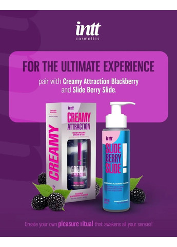 Лубрикант їстівний з ароматом ожини SLIDE BERRY SLIDE! на водній основі, 100 мл Intt (363980408)