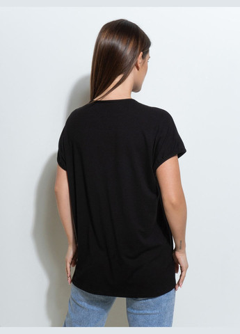 Черная летняя футболки ISSA PLUS 14497