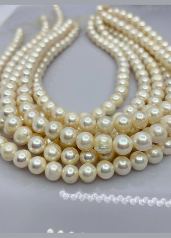 Заготовки перлів на нитці без замка 9-10 мм 40 см No Brand (313930966)