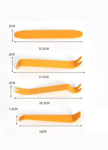 Набор из 4 предметов для снятия пистонов обшивки салона автомобиля панелей магнитол автомобильные съемники (R050611) Bluefield (349844123)