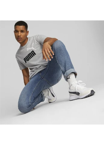 Сіра футболка essentials+ 2 colour logo men's tee Puma