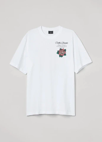 Белая футболка с микро-дефектом H&M
