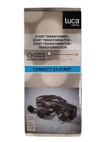 Преобразователь с кабелем 20,4W Luca Lighting черный для новогодних гирлянд и украшений электропреобразователь ProDobro (367265991)