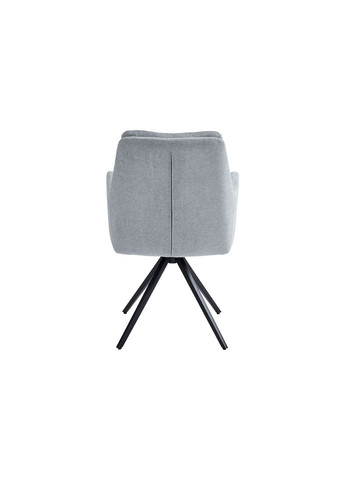 Стілець з обертом 180° Adrian чорний каркас / Світло-сіра тканина Intarsio (372178465)