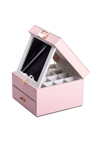 Скринька для прикрас з еко шкіри 2 яруси органайзер для ювелірних виробів HP-5-2P Yiwu (370802300)