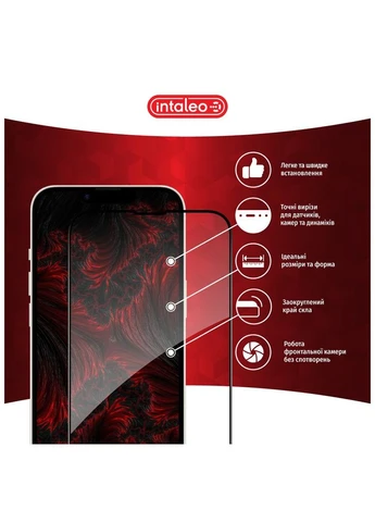 Защитное стекло (ek17654) Black Intaleo Full Glue Apple iPhone 16E Black (388906637)