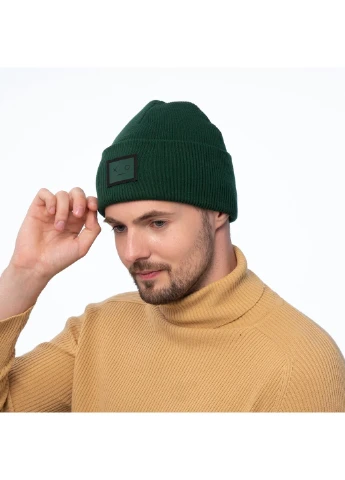 Шапка біні чоловіча бавовна зелена SHANE 667-632 LuckyLOOK 667-632M (322780765)
