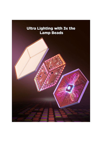 Набор светильников H606A Glide Hexagon Light Panels Ultra 10шт Lunar White (H606AC81) Govee (322914168)