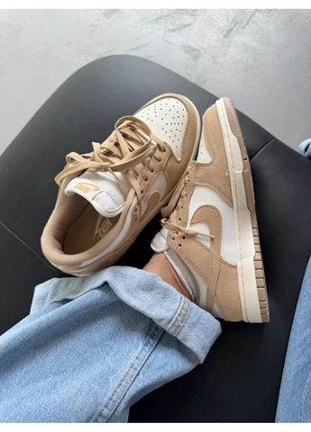 Бежеві кросівки чоловічі і жіночі nike sb dunk low sail beige | найк сб данк низькі бежеві демісезон No Brand
