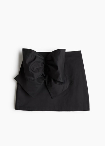Черная кэжуал однотонная юбка H&M