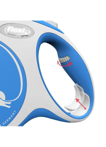 Поводок-рулетка для собак New Comfort лента синяя размер L 8 м/ 50 кг Flexi (372504735)