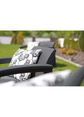 Комплект садових меблів Corfu II Weekend Set 2 крісла + 1 стіл графіт 223250 Keter (317308448)