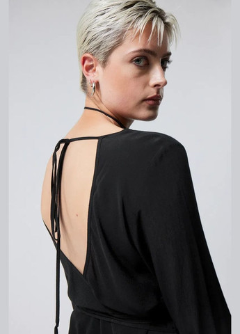 Чорна кежуал плаття, сукня Weekday однотонна