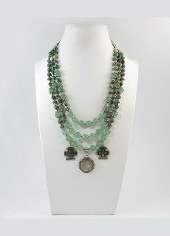 Намисто "Зелена мозаїка" Нефрит, Яшма Fursa fashion (322444387)