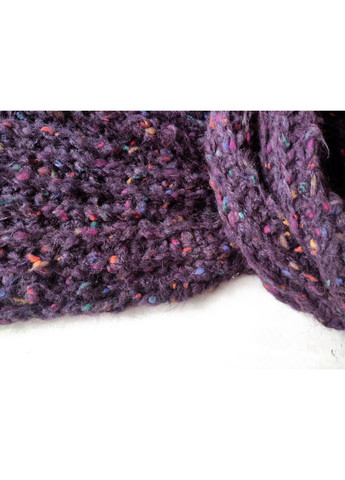 В'язаний зимовий шарф ручної роботи з альпаки та мериносу фіолетового кольору No Brand (366340003)