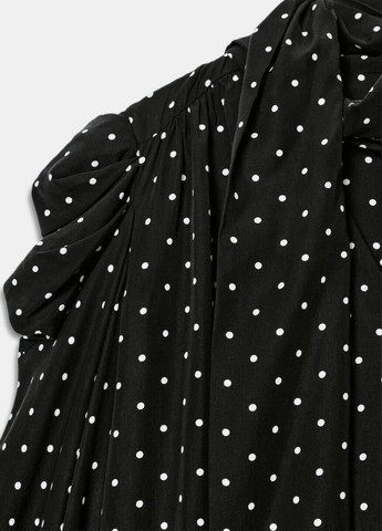 Чорна сукня Zara в горошок