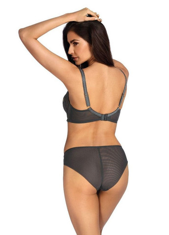 Графитовый балконет мягкий бюстгальтер балконет с вышивкой Ewa Bien с косточками