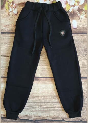 Черные спортивные зимние брюки джоггеры No Brand