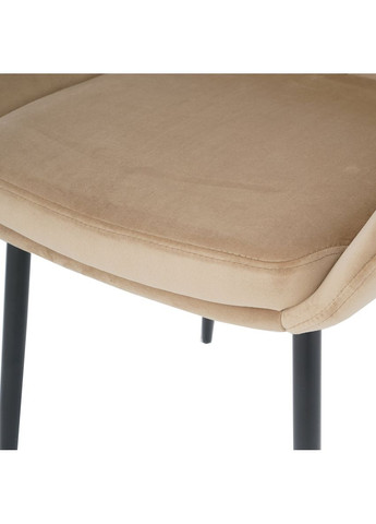 Стілець ALFIE чорний каркас/бежевий велюр Intarsio (372178462)