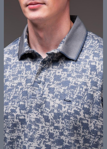 Синя футболка чоловіча - з принтом, вільна з коротким рукавом JUGO R.A Drop № 2346