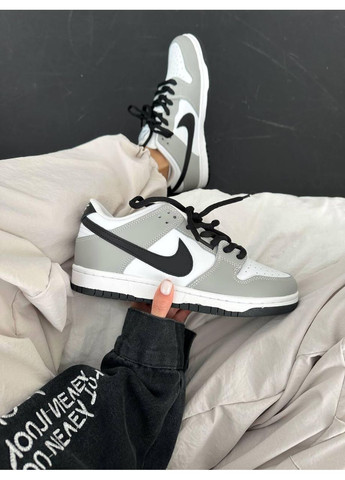 Серые демисезонные кроссовки мужские nike sb dunk low smoke grey найк сб данк No Brand