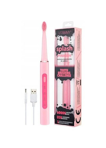 Зубная электрощетка Splash Pinkish (от 8 лет) Vitammy (370620551)