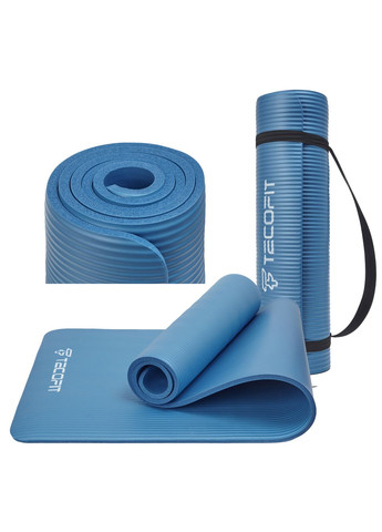 Коврик/мат NBR 183x61x1 см Blue + чехол-сумка в подарок (TOP20106462/1) TECOFIT (370439633)