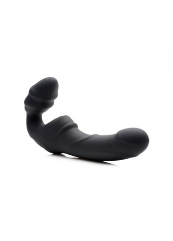 Женский вибрострапон Slim Rider Ribbed Ribbed Vibrating Silicone Strapless Strap On, Strap U (297003275)
