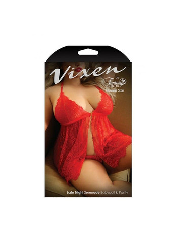 Кружевный пеньюар, красный, Queen Size Vixen (292012129)