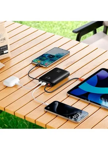Внешний аккумулятор 20000 mAh со встроенными кабелями Type C / Lightning PD QC3.0 35W (W2068) (VG-W2068) Veger K2 (400503468)