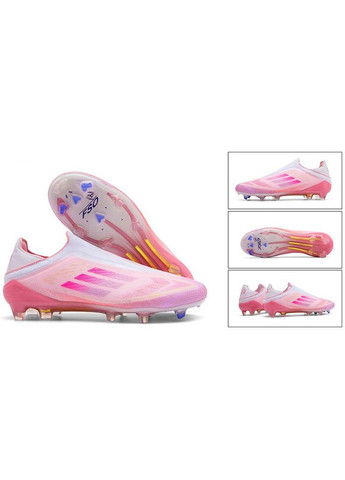 Розовые футбольные бутсы No Brand без шнурков