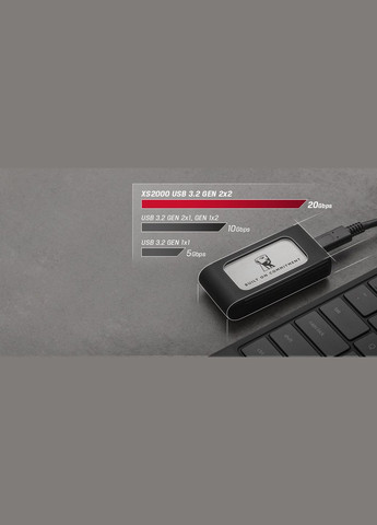 Накопичувач зовнішній SSD Portable USB 1.0ТB XS2000 BoC Silver (SXS2000/1000GA) Kingston (341487065)