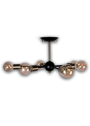 Люстра лофт без плафонів N3651/6/BK No Brand (352229890)