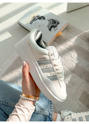 Кросівки жіночі Adidas Campus x Bad Bunny White Grey | Адідас Кампус Бед Банні білі No Brand білі демісезони (348419315)