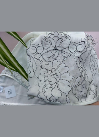 Білий демісезонний жіночий шовковий з мереживом комплект easy light rozi-delis розмір м EL