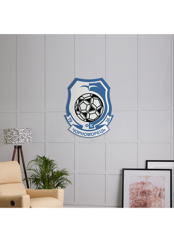 Деревянное панно на подарок Двуслойная эмблема Черноморец Одесса 75х62 см Decart (360609567)