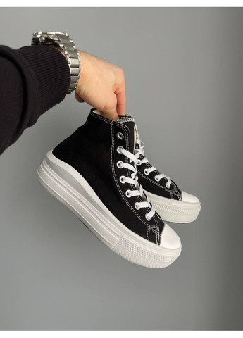 Кросівки жіночі Converse CHUK TAYLOR All Star Move High Top | Конверс Чак Тейлор Ол Стар чорно-білі No Brand чорно-білі демісезони (360894529)
