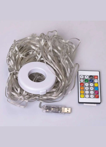 Розумна гірлянда Smart 200 LED довжина 2 м з керуванням зі смартфона прозора, мультиколор GarlandoPro (316475481)