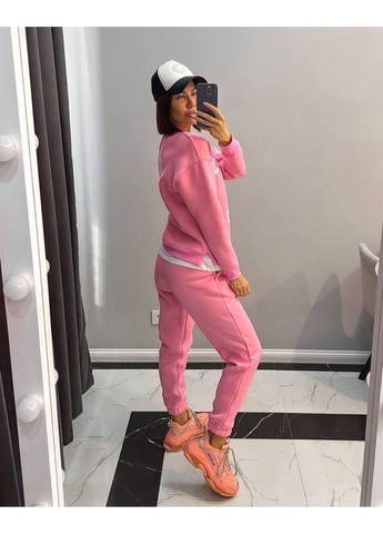 Костюм тринитка на флісі (світшот, штани), колір Рожевий Fashion (365072306)