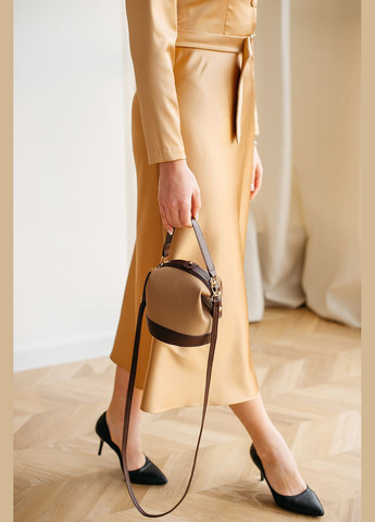 Бежева святковий жіноча сукня «aurum» Lana Bryk однотонна