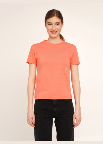 Футболка однотонная женская WBC02303 Персиковый shop (2000990453389) LAWA - (315971022)
