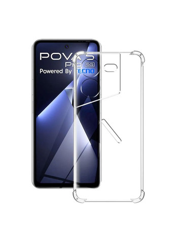 Чехол-накладка Anti-Shock для Tecno Pova 5 Pro 5G (LH8n) Clear (711780) BeCover (351559856)
