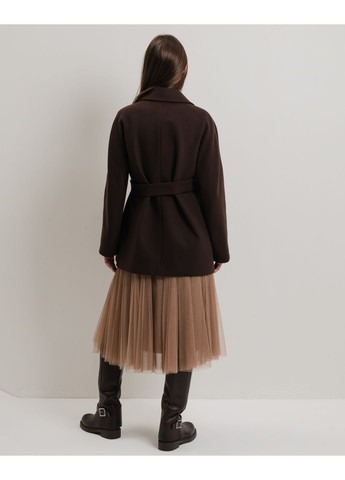 Коричневе Напівпальто коричневе Fine Line