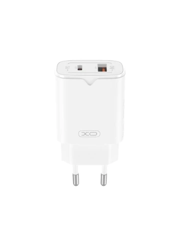 Сетевое зарядное устройство L130 PD30W/QC18W 1USB-C+1USB-A белый XO (397341771)