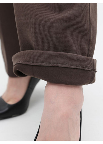 Штани жіночі світло-коричневі вельветові широкі на флісі Estensivo Палаццо (365813790)